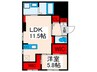 山一田端ｺ-ﾎﾟ 1LDKの間取り