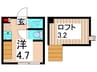 ハーモニーテラス東綾瀬 1Rの間取り