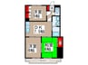 原第８マンション 3DKの間取り