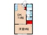 モリハウス 1DKの間取り