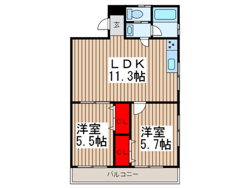 間取図 第二タカノビル