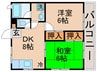 パールマンション 2DKの間取り