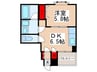 ３５番館 1DKの間取り