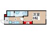 エアフォルク原木 1Kの間取り