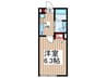 Fille Flats SHINSAYAMA　fer 1Kの間取り