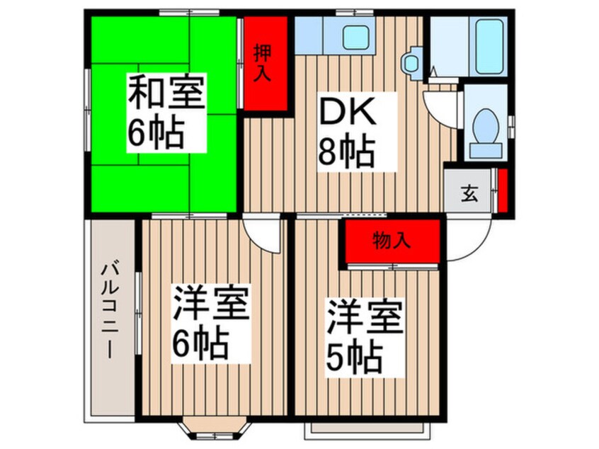 間取図 サンド－ル飯倉