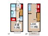 仮)川越市木野目新築メゾン 1LDKの間取り