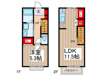 間取図 仮)川越市木野目新築メゾン