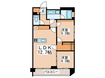 間取図 プライマル新宿若松町