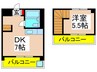 第5新井ビル 1DKの間取り