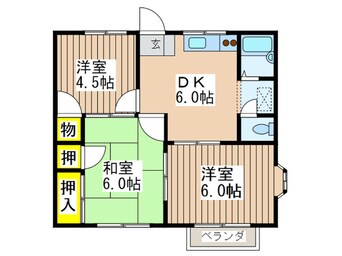 間取図 ﾄﾞﾐｰﾙ叶谷