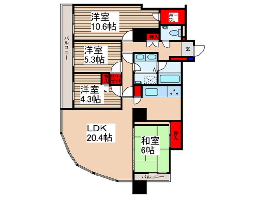 間取図 リズムタワー　Ⅰ