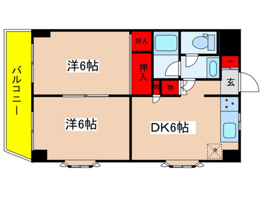 間取図 アクティブ平尾