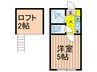 カルタス２１菊川 1Kの間取り