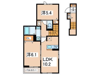 間取図 仮）カルム　ヴィラージュ