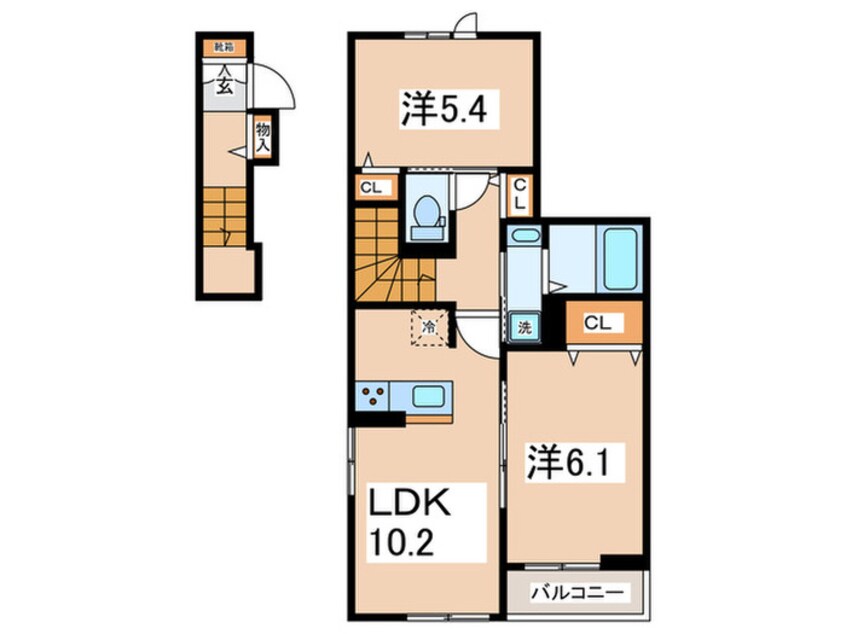 間取図 仮）カルム　ヴィラージュ