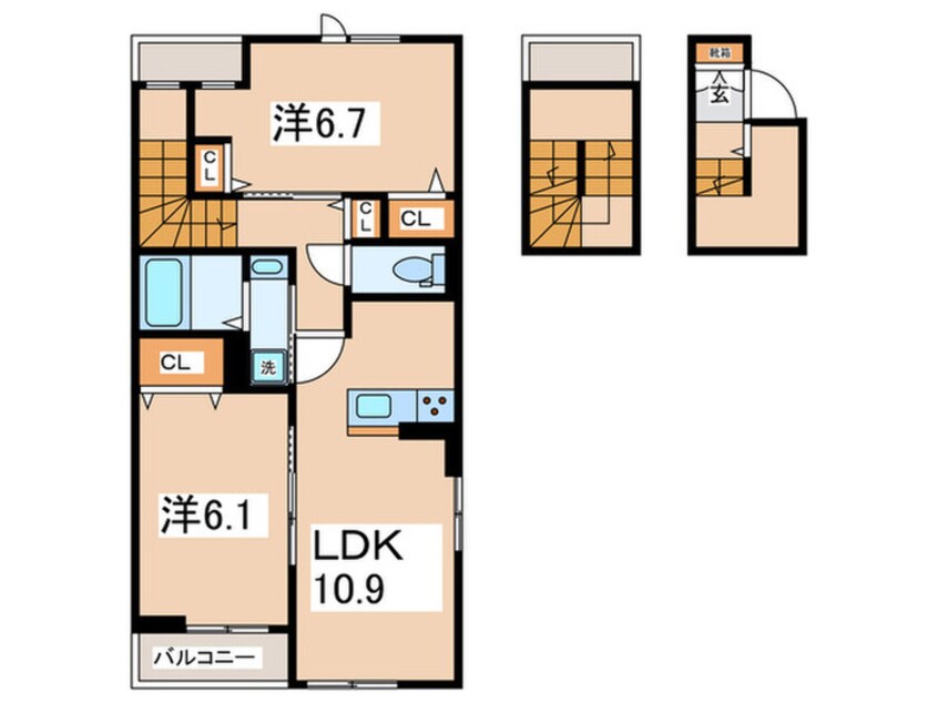 間取図 仮）カルム　ヴィラージュ