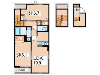 間取図 仮）カルム　ヴィラージュ