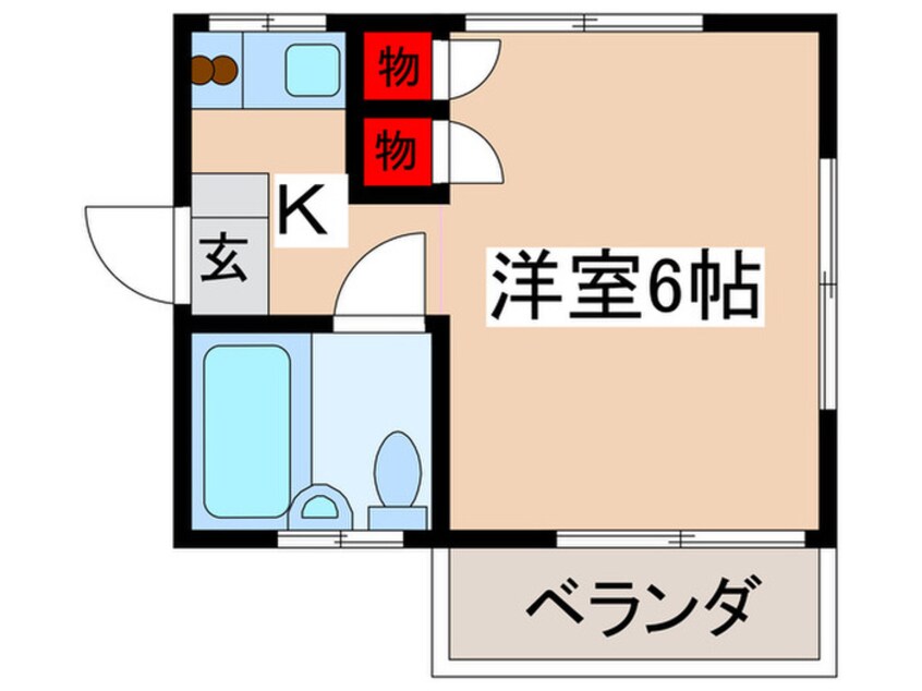 間取図 コーポ西国立