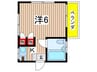 コーポ西国立 1Kの間取り