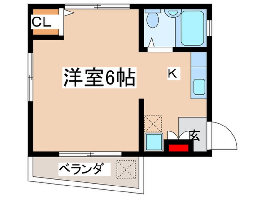 間取図 コーポ西国立