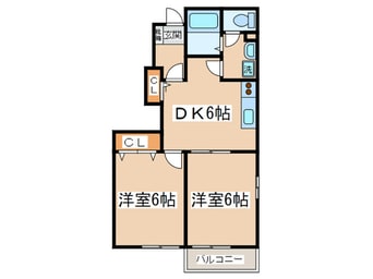 間取図 ベルグリ－ンＢ