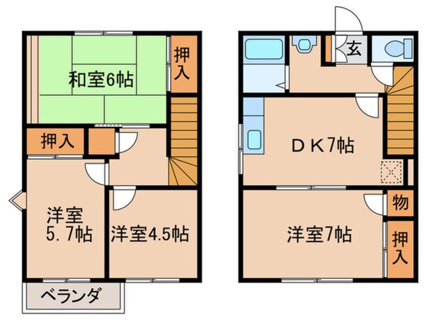 間取図 グリーンハイツ1