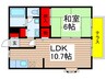 シャトルチグサA棟 1LDKの間取り