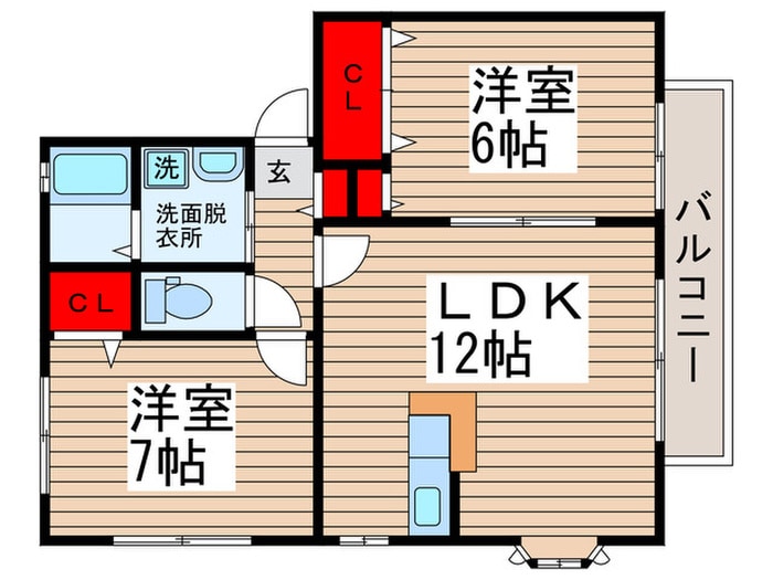 間取り図 ヴェルドミール東柏２