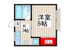 Ｕハイム 1Kの間取り