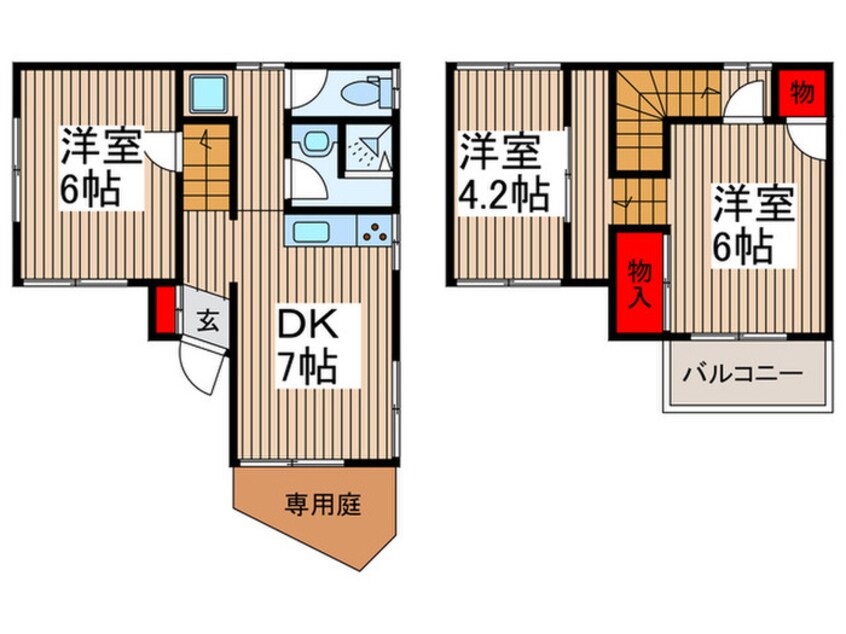 間取図 見沼区東新井貸家