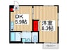 セレステ志木E棟 1DKの間取り