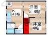 塩田荘 2Kの間取り