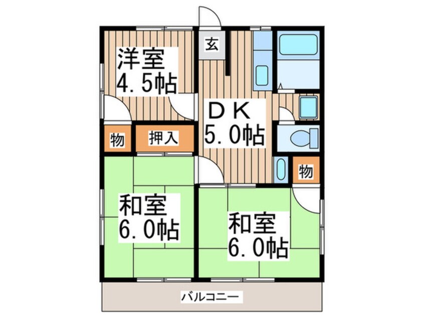 間取図 サンメゾンヒラニ２