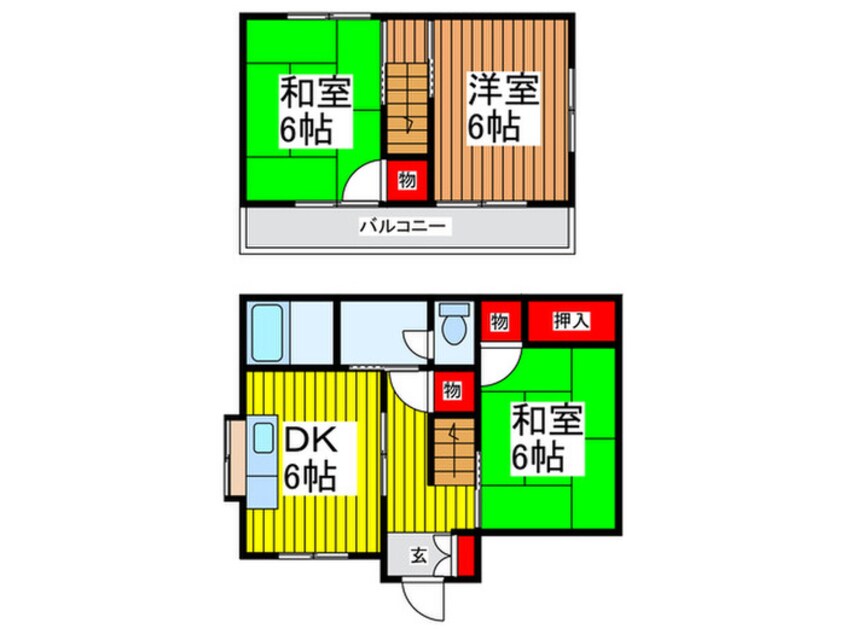 間取図 上落合２丁目貸家