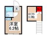 ベンション竹の塚 1Rの間取り