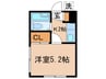 佐生マンション 1Kの間取り