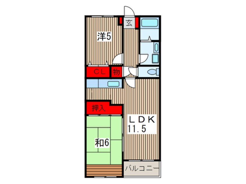 間取図 トゥインクル秋津