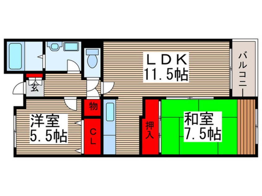 間取図 トゥインクル秋津