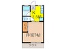 シティハイム ハピネス 1Kの間取り