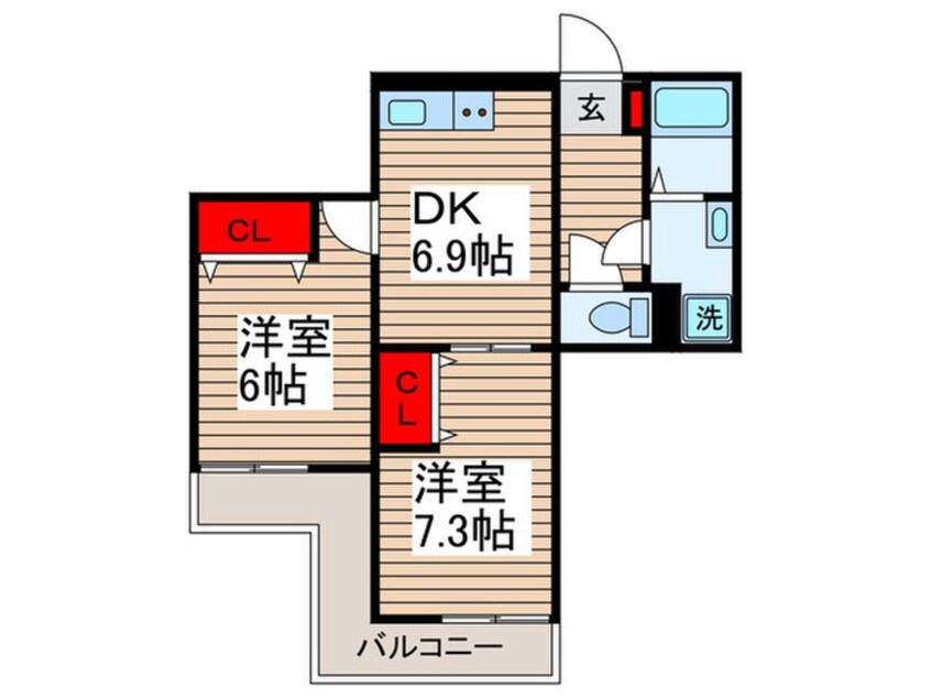 間取図 ハイツ平野