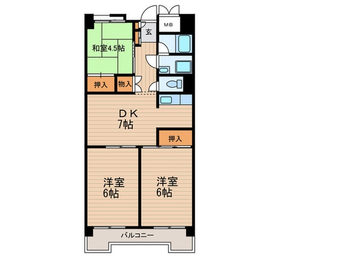 間取り図 ビレッジハウス八潮1
