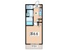 PREMIUM横浜弘明寺 1Kの間取り