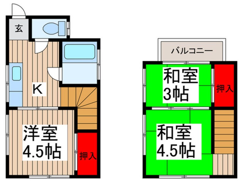 間取図 備後東貸家