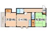 ウェルビル白糸台 2DKの間取り