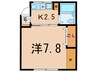コ－ポ折原 1Kの間取り