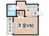 コーポ京 1Kの間取り