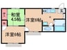 メゾンアイリスA棟 3Kの間取り