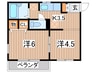 カメリアハイツ千葉 2Kの間取り