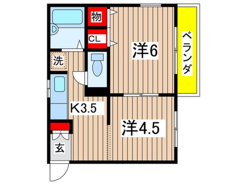 間取図 カメリアハイツ千葉